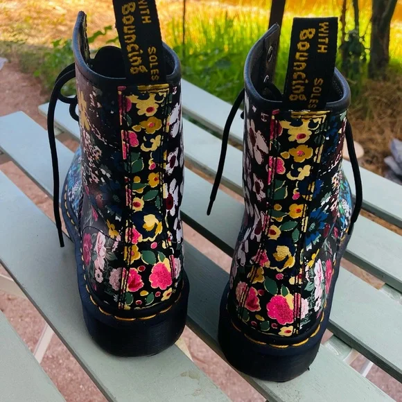 MOVING SALE Floral Dr. Martens Boots - Picture 4 of 7